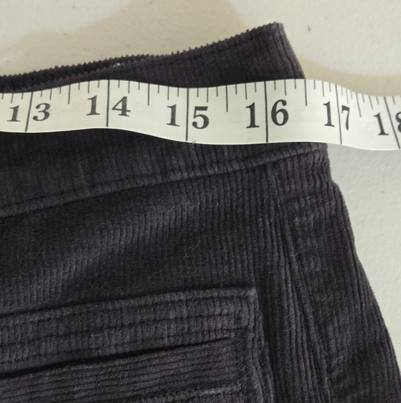 American Eagle Low Rise Wide Leg Dark Gray Corduroy Pants 2024 Size 8 - Picture 13 of 13